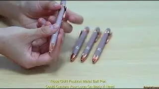 Fashion Pen Rose Gold Pens Gold Ball Metal Ballpoint Pens