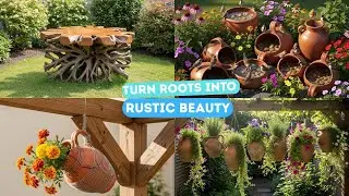 12+ DIY Garden Borders Lamps & Decor Ideas Using Roots, Clay & Recycled Junk!