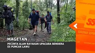 MAGETAN - Pecinta Alam Rayakan Upacara Bendera Di Puncak Lawu