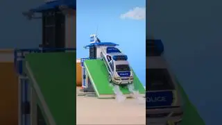 Police Car Ramp STUNT!  | Police Stop Motion | (animation meme) #playmobil #shorts