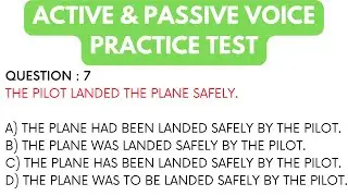 ACTIVE & PASSIVE VOICE PRACTICE TEST [1]Active Passive Voice English Grammar