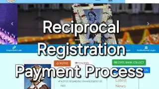 Reciprocal Registrations Payment in west bengal | Sbi collect online payment
