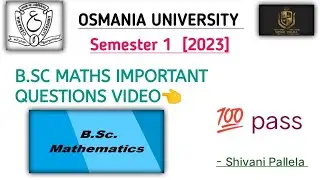 БАКАЛАВРИАТ | МАТЕМАТИКА | СТЕПЕНЬ | СЕМЕСТР 1 | OU | 2023 | ВАЖНЫЕ ВОПРОСЫ 💯 | @shivanipallela
