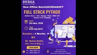 Full Stack Python Course | Offline Batch @ DURGASOFT