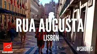Rua Augusta Lisbon Portugal Walking on a Sunny Morning #shorts