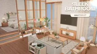 Aesthetic Apartment Renovation ✨ | THE Sims 4 Sleek Bathroom Kit +GIVEAWAY
