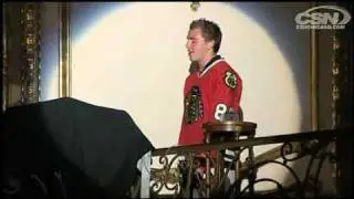 Patrick Kane dancing at Blackhawks Convention