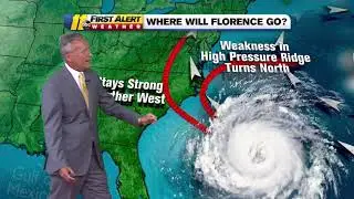 LATEST TRACK: Florence expected to become a major hurricane as it heads for Carolinas