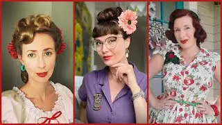 Vintage hairstyles | Pinup hair | Vintage hairstyle ideas | Back to 1990's hairstyles