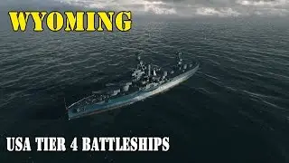 World of Warships. Tier 4 The Wyoming Battleship