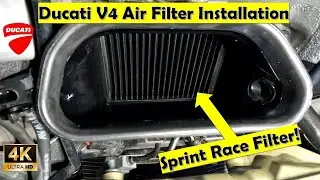 All of The Airflow!! | 2020 Ducati V4 Sprint Race Filter Install