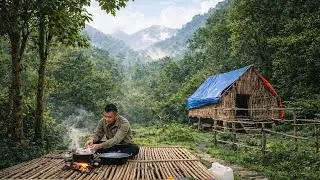 Man survived 100 Days Alone in the Forest | Bushcraft, Catch & Cook, Growing My Own Food @traifarm 