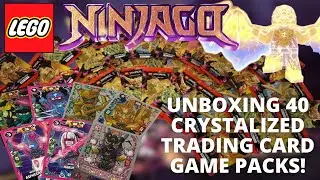Unboxing 40 LEGO Ninjago Crystalized MYSTERY Trading Card Game Packs!