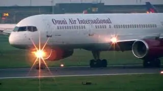 Boeing 757 Landing At Dawn in Shannon, Ireland