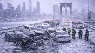 East Coast NOW! ❄️🚨 Intense Winter Storm Smashes Roads, Snow Chaos & Crashes Today