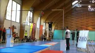 World record high jump by stilts 2 80 m (Emmanuel Chapelier 10/2014) - Slow
