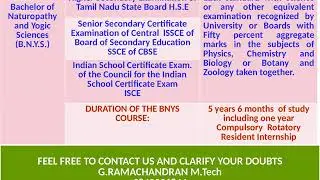 Biomedical vs BNYS ,Eligibility criteria ,top colleges, fees details