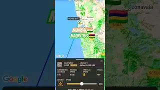 Air Travel:Mumbai🇮🇳 to Mauritius 🇲🇺|Flight Route Map#flight #travel#mauritius#portlouis#aviation#fly