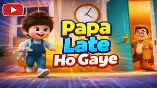 पापा का गाना | Papa Late Ho Gaye | Kids Hindi Poem, Rhyme Song