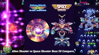 Galaxy Attack: Alien Shooter vs Space Shooter: Galaxy Attack | Boss 50 Compare | By Apache Gamers