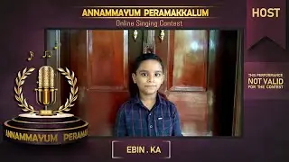 Ebin.KA//karanjal kanneeroppum snehamalle//Golden Mic 2020//Online Singing Contest//Host Performance