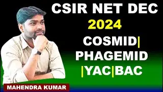 #CSIR NET DEC 2024 #MOLECULAR TECHNIQUES # COSMID VECTOR # PHAGEMID VECTOR #YAC# BAC#LIFE SCIENCE