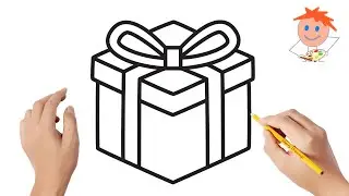 How to draw a gift box | Easy drawings