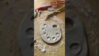Air-dry clay art palette 🎨✨🫧           #art #beginnersart #airdryclay #clayart #artsandcrafts