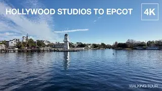 Morning Resort Walk Hollywood Studios to Epcot | 4K