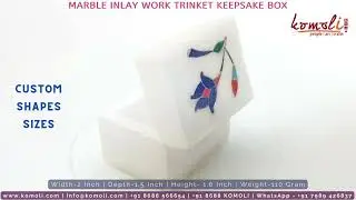 Marble Inlay Work Trinket Keepsake Box