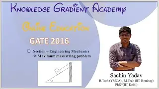 GATE 2016 - Engineering Mechanics - String tension mass problem | Sachin Yadav #gate2024