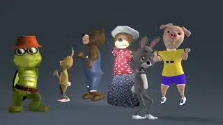 toon 4 Animal pack 12 character iclone 7 Free DL