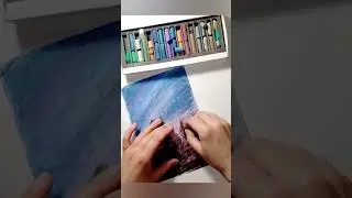 #shorts #painting #пейзаж #art #drawing #starlight #starryskies #сухаяпастель #landscape #short #sky