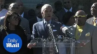 Rev Al Sharpton speaks in Tulsa after a recent police shooting - Daily Mail