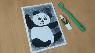 Easy Spray Painting|Painting With Toothbrush| Easy Painting For Beginners