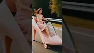 High Heel Car Ride! 😄😅 #ai #youtubeshorts #funny CreativeCars #StylishRide #ShortVideo #SIDVIDEOAI