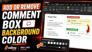 How to Add or Remove Comment Box Background Color in Nitro Pro PDF Editor