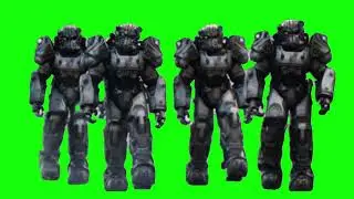 Fallout Series: Power Armor Walk (Green screen)