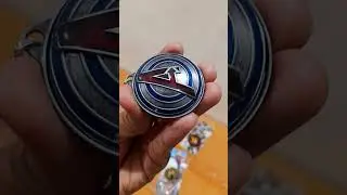 ASMR Metal Marvel Avengers A Logo Rotating Spinner Keyring Keychain #shorts