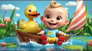 Duck Sails a Happy Boat | Fun Kids Song | Cheerful Adventure Rhyme