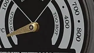 MAGNETIC THERMOMETER, WITH A FLAT BOTTOM. PERFECT FOR WOOD BURNER COLLARS.