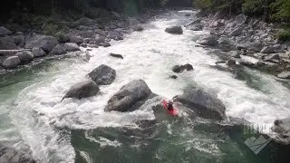 Skykomish River Extreme Whitewater Kayaking Aerial