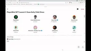 PlayerMint x Sean Kelly Chibi Dinos Twitter Space
