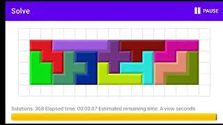 Polyomino Solver Demo Rectangle 4x15 en