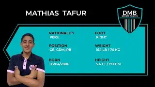 Mathias Tafur (CB, CDM, RB) Soccer Recruiting Video - Fall 2023