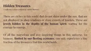 Hidden Treasures | A Reflective Essay for Advanced English Listening and Reading (C1&ndash;C2)