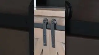 Mini cabinet barn door hardware