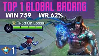 BADANG RANK 1 GLOBAL GAMEPLAY ► BADANG EMBLEM AND BUILD