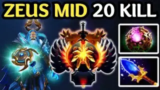 🔥 20 KILL ZEUS MID &mdash; UNSTOPPABLE LIGHTNING STRIKES !! DOTA 2 🔥