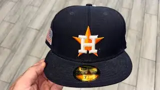 Houston Astros New Era 59FIFTY Fitted Hat USA Flag Crystal Icons Rhinestone